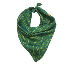 Load image into Gallery viewer, Oregon Flying Duck Handkerchief Scarf - Yellow Ducks on Green - Handkerchief Scarf